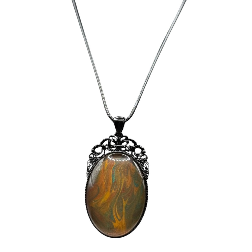 Elegant Multicolor Pendant Necklace Handmade